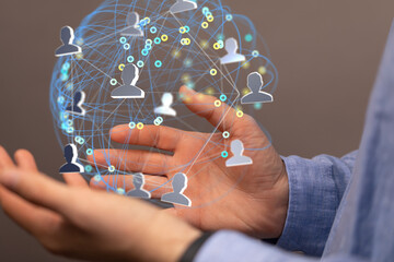  Digital Network and data concept.