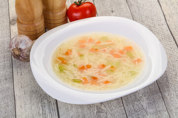 Chicken soup with noodles