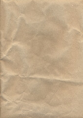 crumpled brown wrapping craft paper texture for background