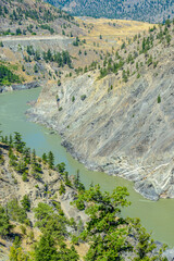 Fototapeta na wymiar Majestic mountain river in summer in Vancouver, Canada.