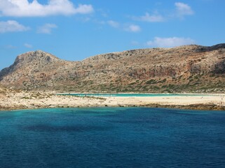 Balos lagoon on the coast of Crete, Greece