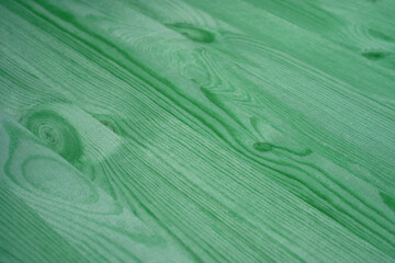 Diagonal Pattern of Green Colored Wood Plank Surface for Background or Banner
