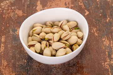 Pistachio nuts heap