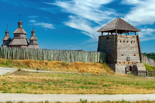 Cossack fortress on the island of Khortitsa

