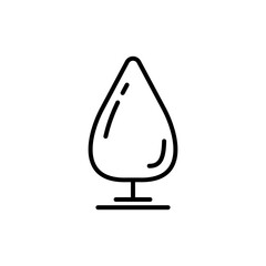 Line tree icon isolated on white background. Minimalistic outline style. Vector illustration.