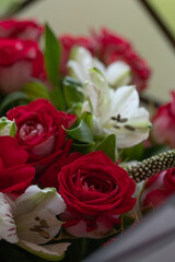 Floristics a bouquet of roses for a holiday