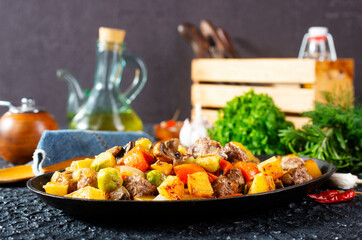 vegetabkes with meatballs