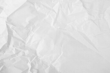 White Crumpled Paper Texture Background.