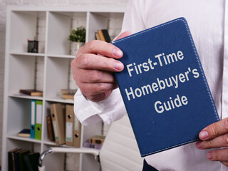First-Time Homebuyer's Guide is shown on the conceptual business photo