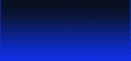 Indigo blue  dotted texture background. Contrast vector half tone. Retro comic effect overlay. Rough dotted gradient. Dot pattern on transparent backdrop. Shading halftone texture for graphic design