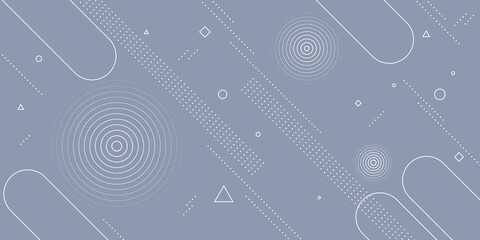 Modern abstract background with pastel blue memphis elements and retro-themed posters, banners and website landing pages.