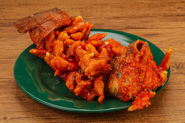 Chinese cuisine squirrel fish with sauce