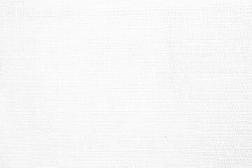 White Coarse Burlap Canvas Texture Background.