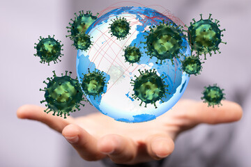 virus. Novel, people  Concept  quarantine.