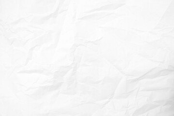 White Crumpled Paper Texture Background.