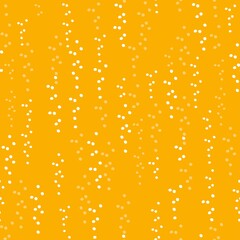 Air bubbles in yellow liquid. Vector Seamless pattern. Repeating abstract background. Drop beer. Hand drawn digital paper with bubbles
