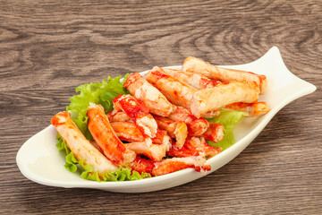 Natural luxury crab meat fillet