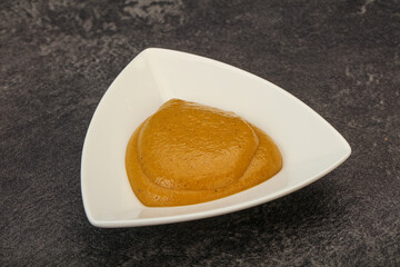 Mustard sauce in the bowl