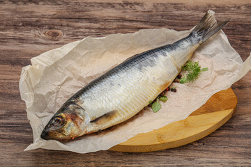 Salted Herring fish with pepper