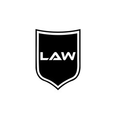 Law shield icon. Flat illustration of law shield icon for web design isolated on white background
