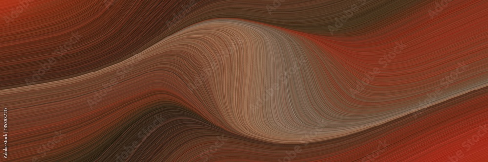 Leinwandbilder abstract modern designed horizontal banner with old mauve, saddle brown and sienna colors. fluid cur