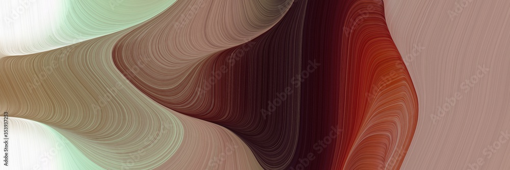 Poster abstract dynamic designed horizontal banner with gray gray, very dark pink and light gray colors. fluid curved flowing waves and curves for poster or canvas