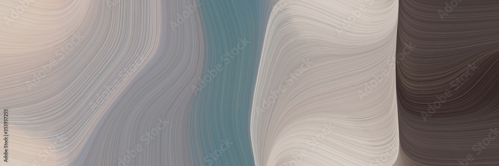 Leinwandbilder abstract dynamic header with dark gray, dark slate gray and dim gray colors. fluid curved lines with dynamic flowing waves and curves for poster or canvas