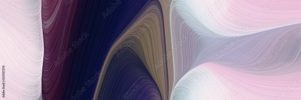 Leinwandbilder abstract decorative header with thistle, very dark blue and old mauve colors. fluid curved lines with dynamic flowing waves and curves for poster or canvas