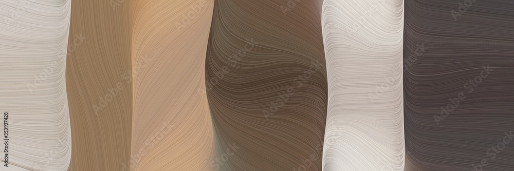 Aufkleber abstract dynamic horizontal banner with pastel brown, old mauve and pastel gray colors. fluid curved