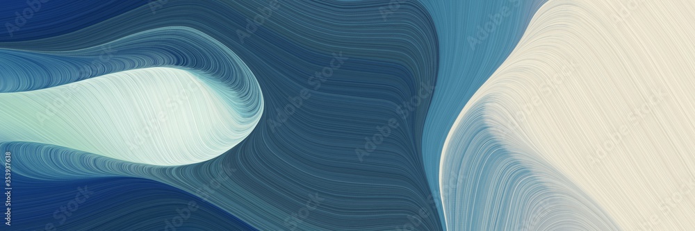 Poster abstract decorative header with light gray, dark slate gray and ash gray colors. fluid curved flowing waves and curves for poster or canvas