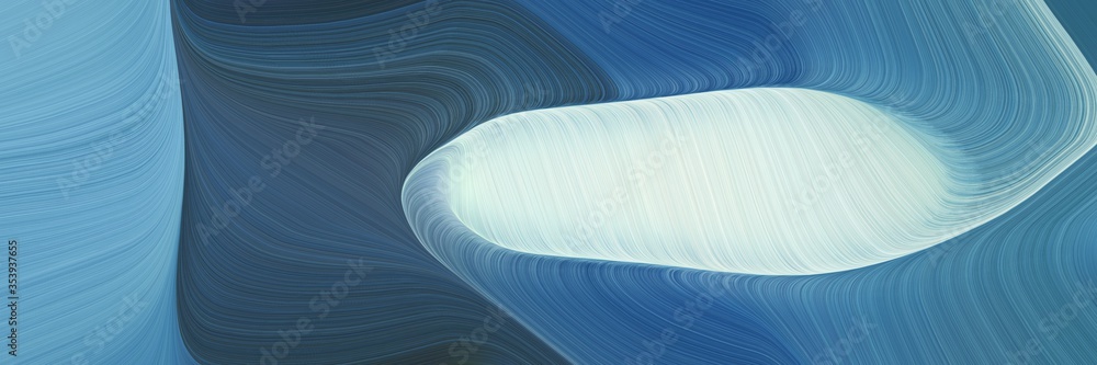 Aufkleber abstract decorative header with teal blue, light gray and corn flower blue colors. fluid curved line