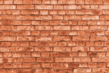 old brick wall background. Brickwork from an old brick in a rustic style