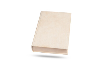  old hardcover book isolated on white background