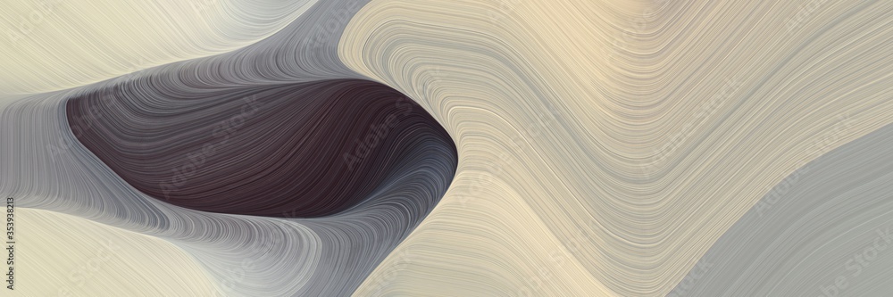Aufkleber abstract flowing horizontal banner with ash gray, very dark violet and gray gray colors. fluid curve