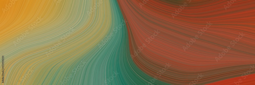 Leinwandbilder abstract artistic designed horizontal header with brown, dark khaki and dark slate gray colors. flui