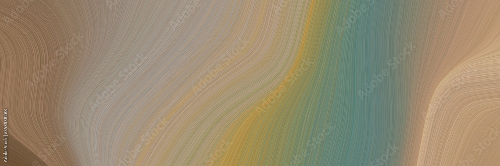 Leinwandbilder abstract colorful header with gray gray, dim gray and pastel brown colors. fluid curved lines with dynamic flowing waves and curves for poster or canvas