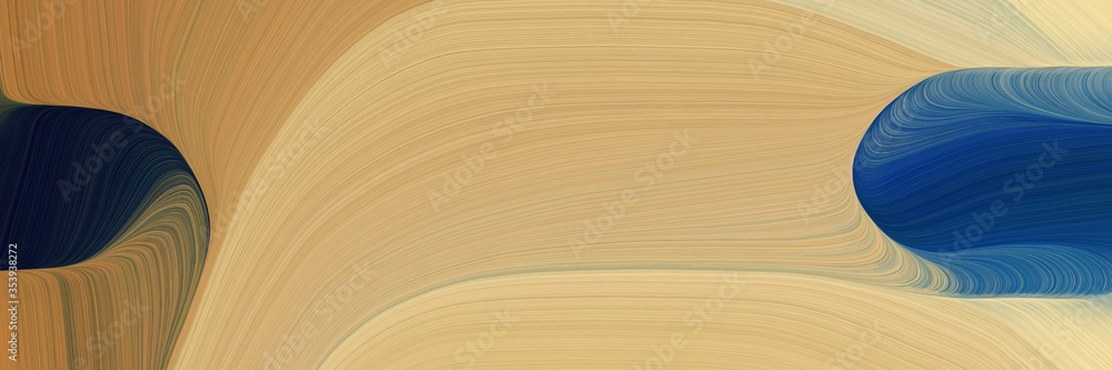 Fototapete abstract flowing designed horizontal header with tan, burly wood and dark slate gray colors. fluid c