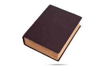  old hardcover book isolated on white background