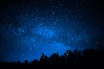 Starry night sky with stars