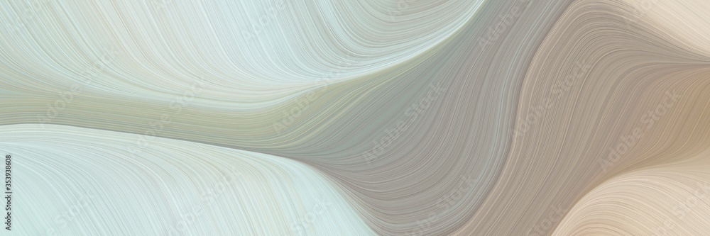 Fototapete abstract modern header design with ash gray, rosy brown and lavender colors. fluid curved lines with