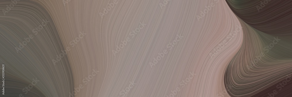 Poster abstract artistic horizontal header with gray gray, dark slate gray and dim gray colors. fluid curve