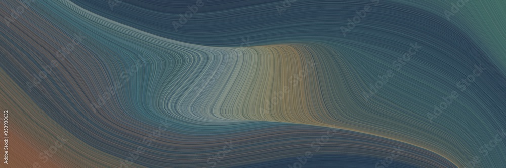 Aufkleber abstract flowing designed horizontal banner with dark slate gray, old lavender and dim gray colors. 