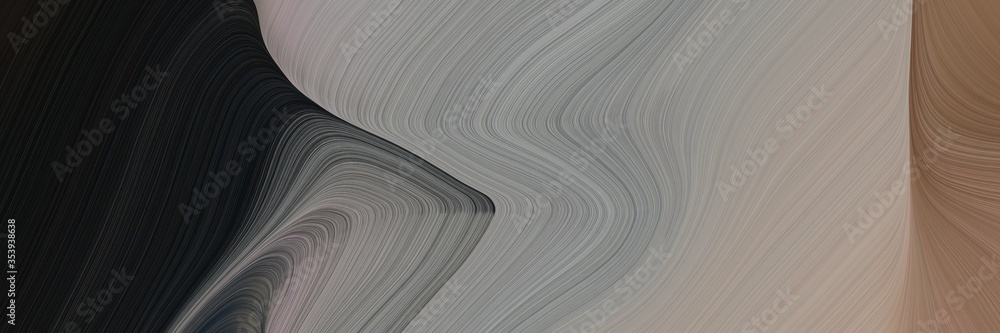 Fototapete abstract artistic designed horizontal banner with gray gray, very dark green and dim gray colors. fl