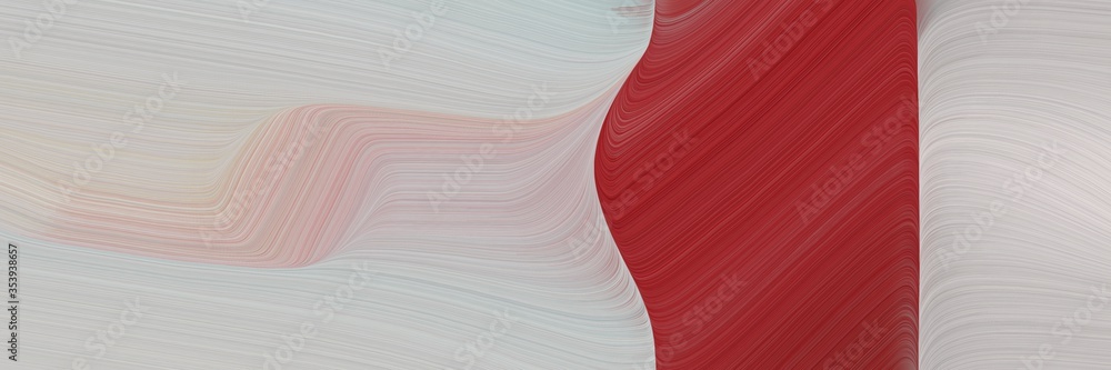 Aufkleber abstract flowing horizontal banner with silver, firebrick and moderate red colors. fluid curved flow