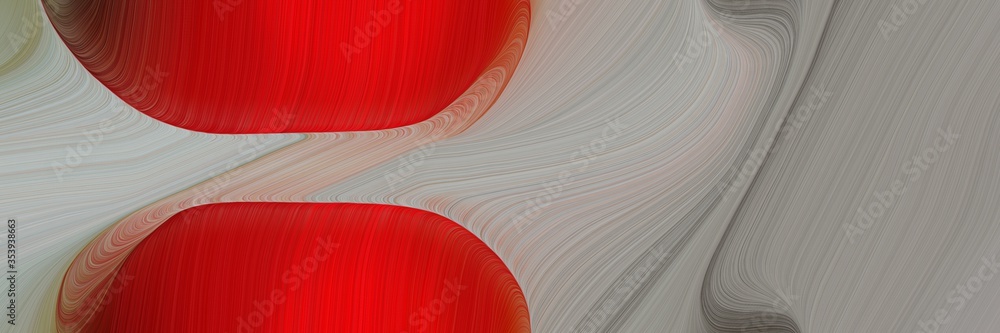 Aufkleber abstract artistic header with rosy brown, strong red and dark gray colors. fluid curved lines with d