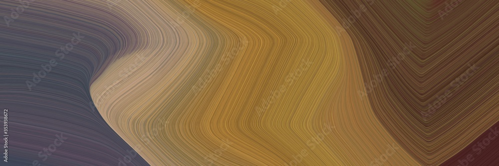 Leinwandbilder abstract flowing header design with pastel brown, peru and old mauve colors. fluid curved lines with dynamic flowing waves and curves for poster or canvas