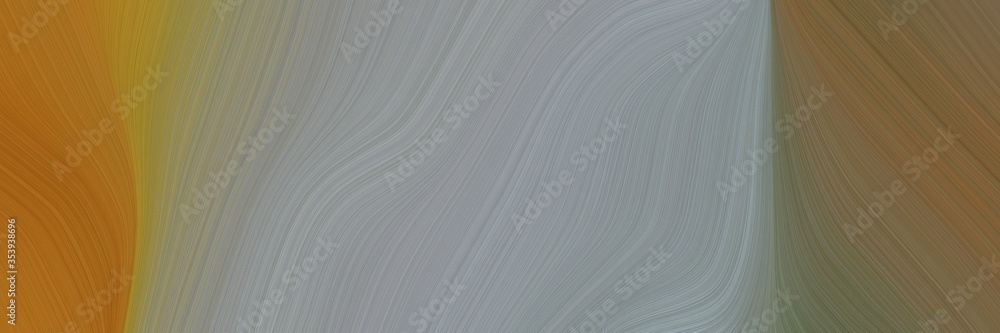 Leinwandbilder abstract dynamic header design with light slate gray, brown and pastel brown colors. fluid curved lines with dynamic flowing waves and curves for poster or canvas