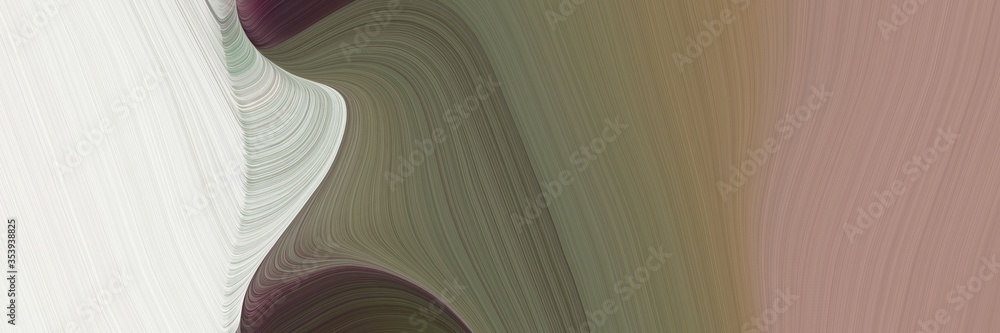 Fototapete abstract moving designed horizontal banner with pastel brown, linen and very dark violet colors. flu