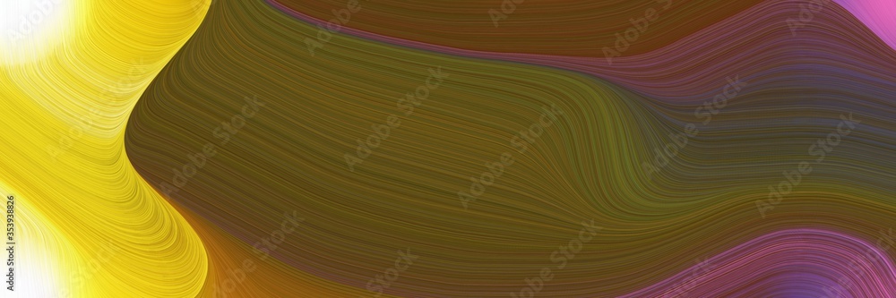 Poster abstract moving header design with dark olive green, vivid orange and baby pink colors. fluid curved