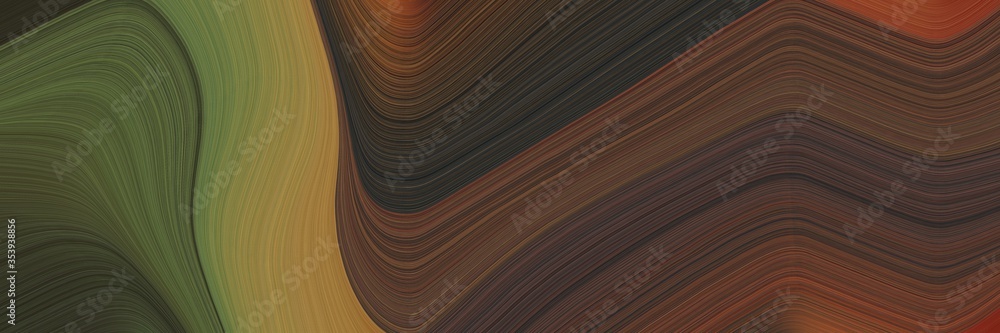 Leinwandbilder abstract colorful header with old mauve, pastel brown and brown colors. fluid curved lines with dynamic flowing waves and curves for poster or canvas